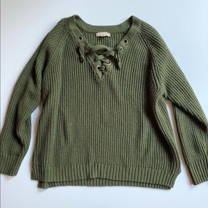 Olive Green Knit Sweater